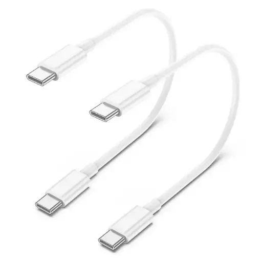 Erke 2-Pack USB-C to USB-C Charging Cables for Apple, 0.3ft 60W Short Type C to C Fast Charging Cables, Compatible with iPhone...